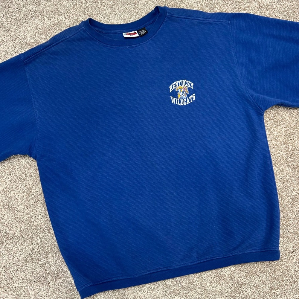 Kentucky Wildcats UK Crewneck Sweatshirt Men Size XL Vintage Pro Edge Blue